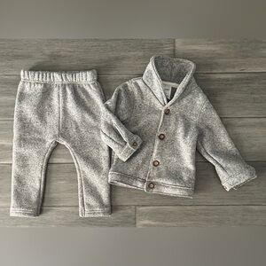 Carter's 18 Month Heather Gray Shawl Collar Jacket & Jogger Set